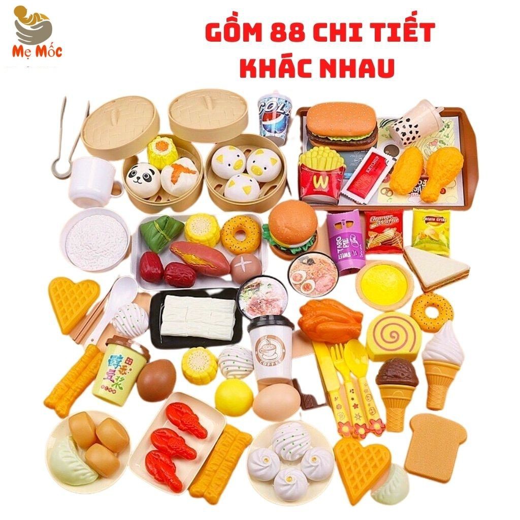 Đồ Chơi Nấu Ăn 88 Chi Tiết Cho Bé Thóa Sức Sáng Tạo, Tư Duy Thông Minh- Shop Mẹ Mốc ,NA88