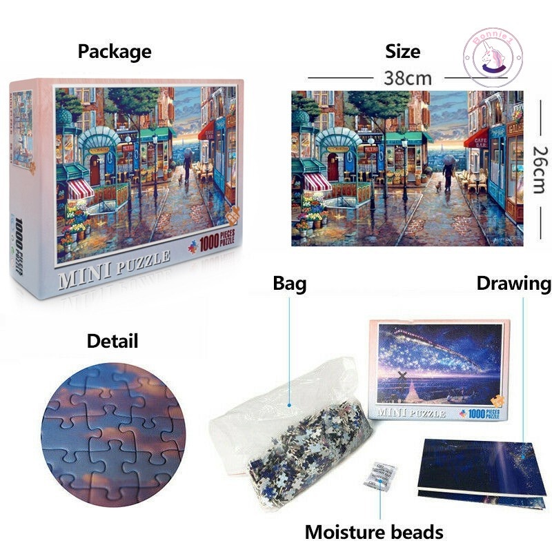 Bộ đồ chơi xếp hình 1000 mảnh ghép cao cấp vui nhộn 36*28cm