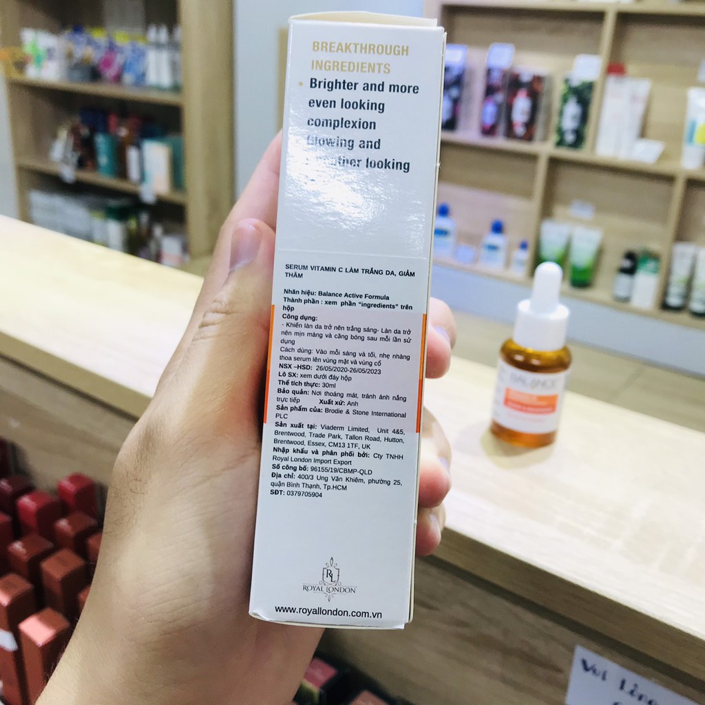 Tinh Chất Làm Sáng Da Balance Vitamin C Brightening Serum Glow &amp; Radiance 30ml