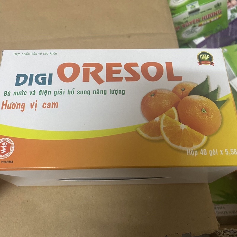 Bù nước và điện giải DIGI ORESOL vị cam bổ sung năng lượng 40 gói