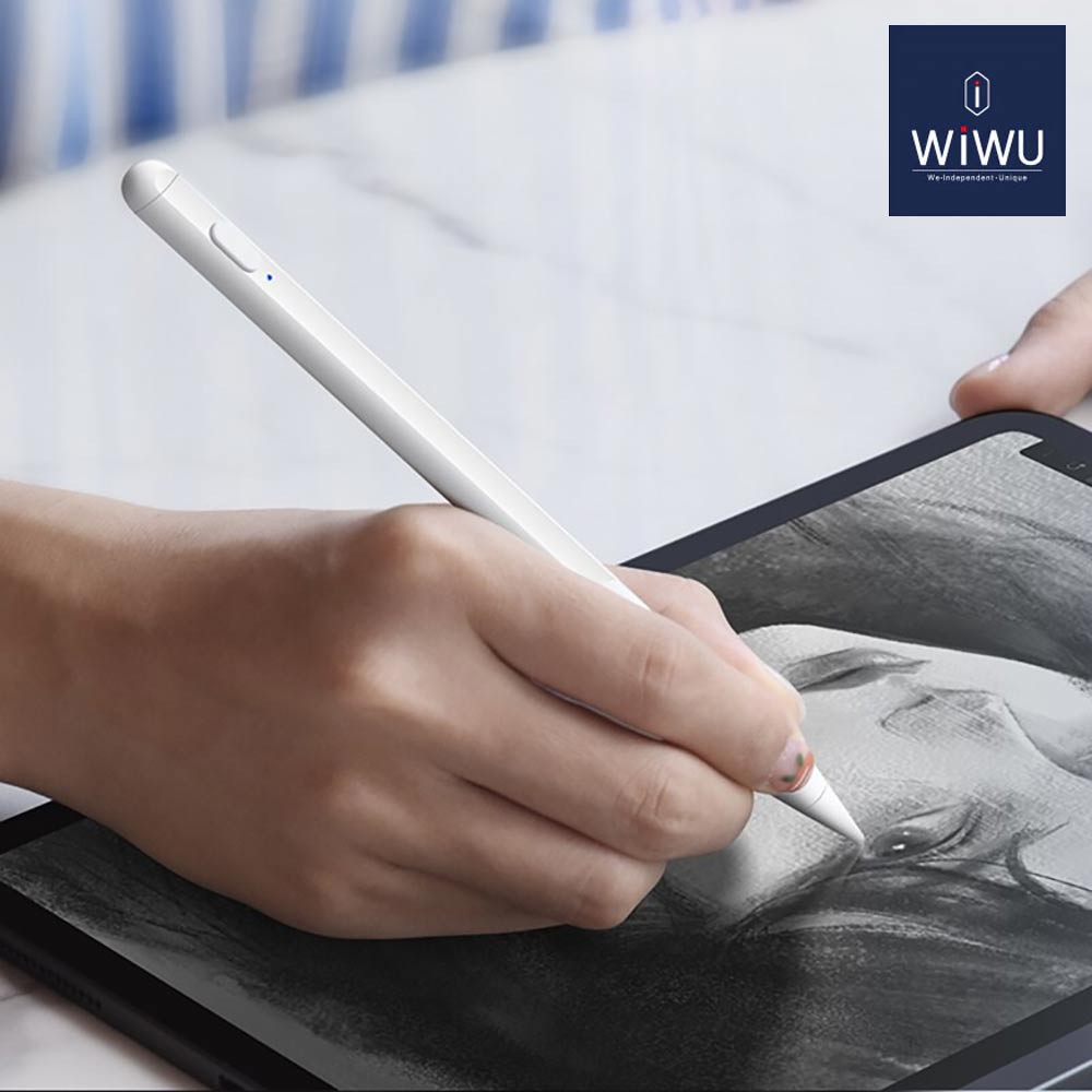 Bút cảm ứng Wiwu Pencil Pro chuyên dụng cho IPad Pro , IPad M1 chống tì tay , vẽ nét đậm chính hãng wiwu Stylus