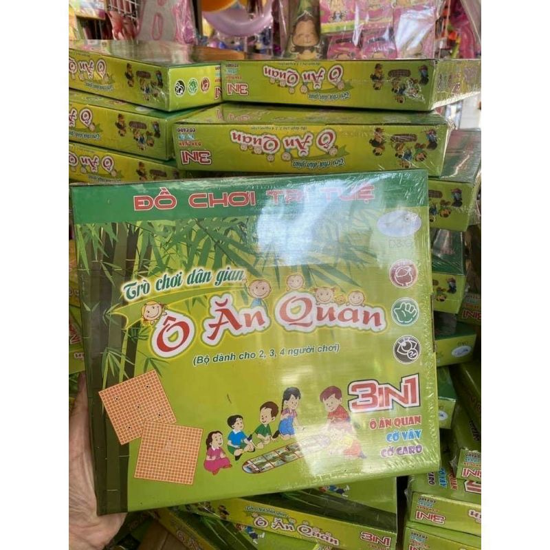 NEW - Cờ ô ăn quan 3 trong 1 [ô ăn quan, cờ caro, cờ vây]