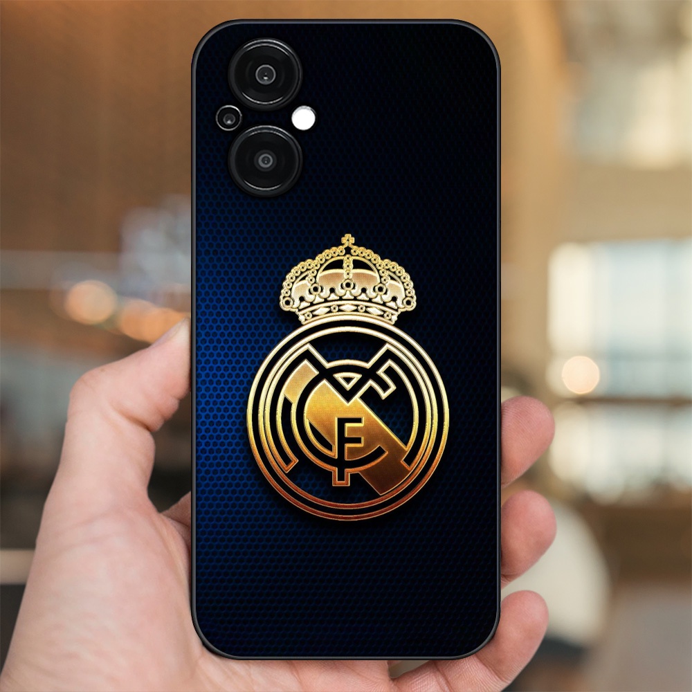 Ốp lưng Oppo Reno 8Z 5G viền đen in hình Real Madrid