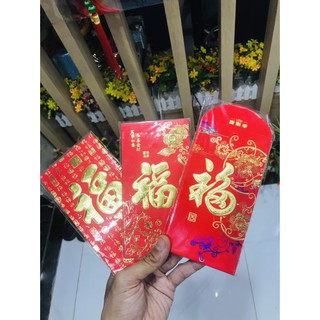 [ Lì xì Tết ] - Bao lì xì đỏ in 3D nổi nhiều mẫu mới, độc đáo, thiết kế theo phong thủy, may mắn - bịch 6 bao - VPP Halu