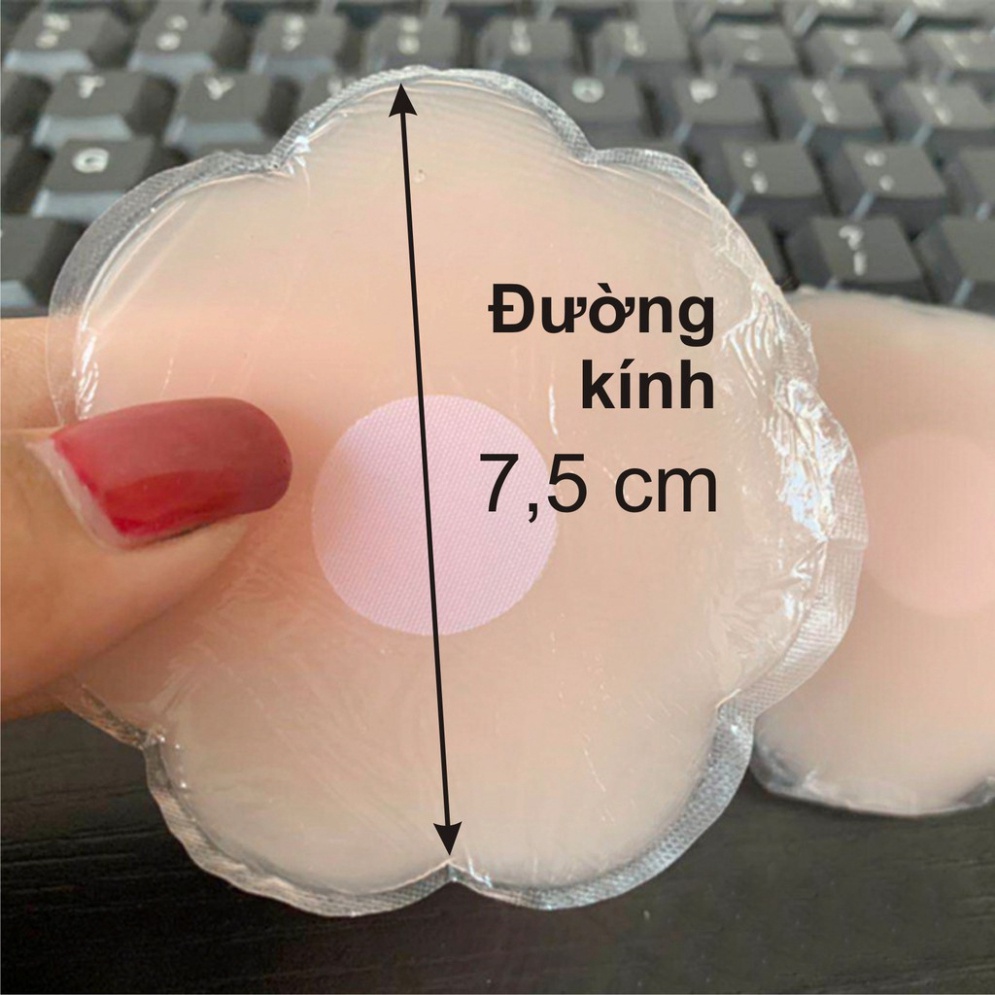 Miếng dán ngực, hình bông hoa sử dụng nhiều lần siêu dính tàn hình