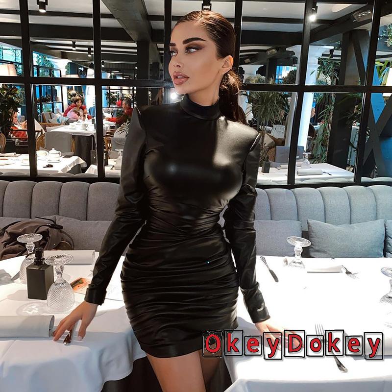 Đầm ôm tay dài màu sắc thời trang quyến rũ cho nữ