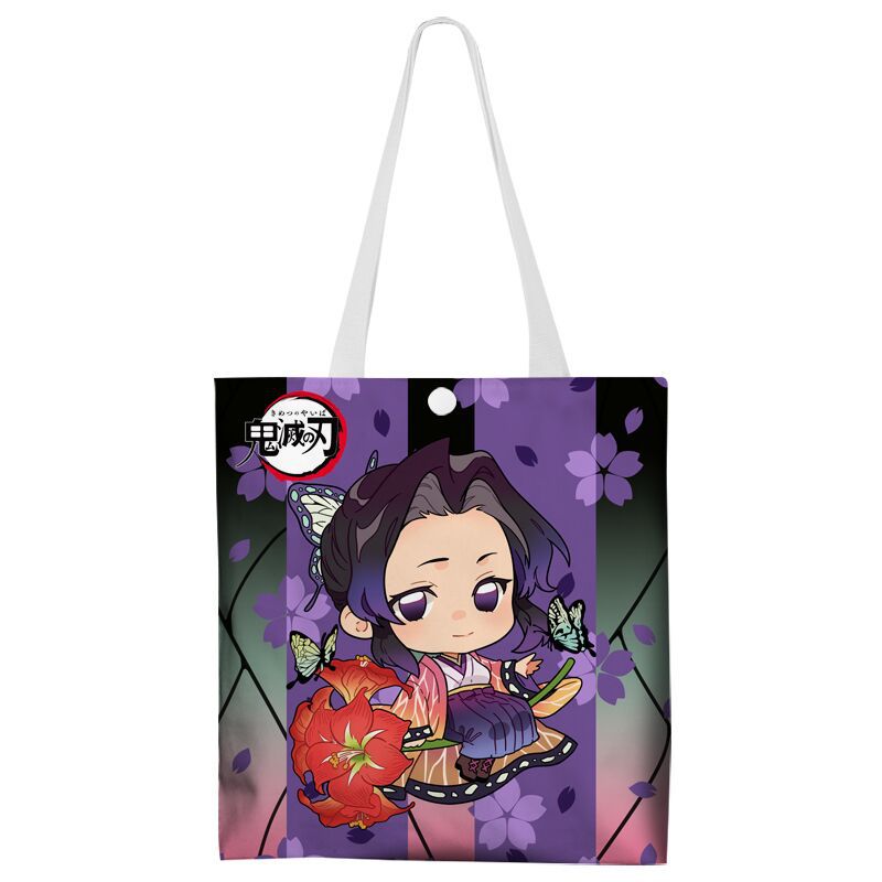 Túi Xách Tote In Hình Anime Demon Slayer Kochou Shinobu Rengoku Kyoujurou Tokitou Muichirou
