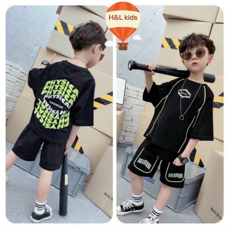 H&L Kids chào mẫu bộ bé trai sành điệu chất cottin chính phẩm 100%
