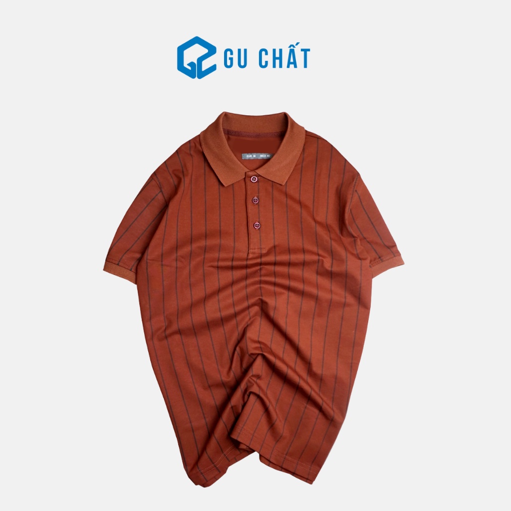 Áo Thun POLO Nam Cổ Bẻ Kẻ Sọc GU CHẤT, Vải Cotton Trẻ Trung GUPL03