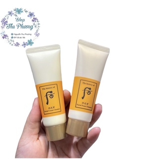 Cặp sữa rửa mặt và  kem tẩy trang whoo vàng 40ml