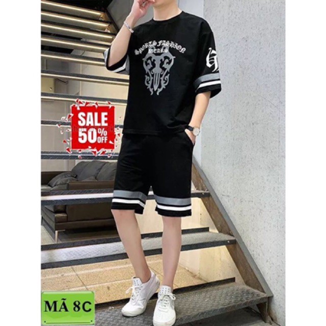 Set thể thao nam thun lạnh mẫu mới in hình siêu đẹp
