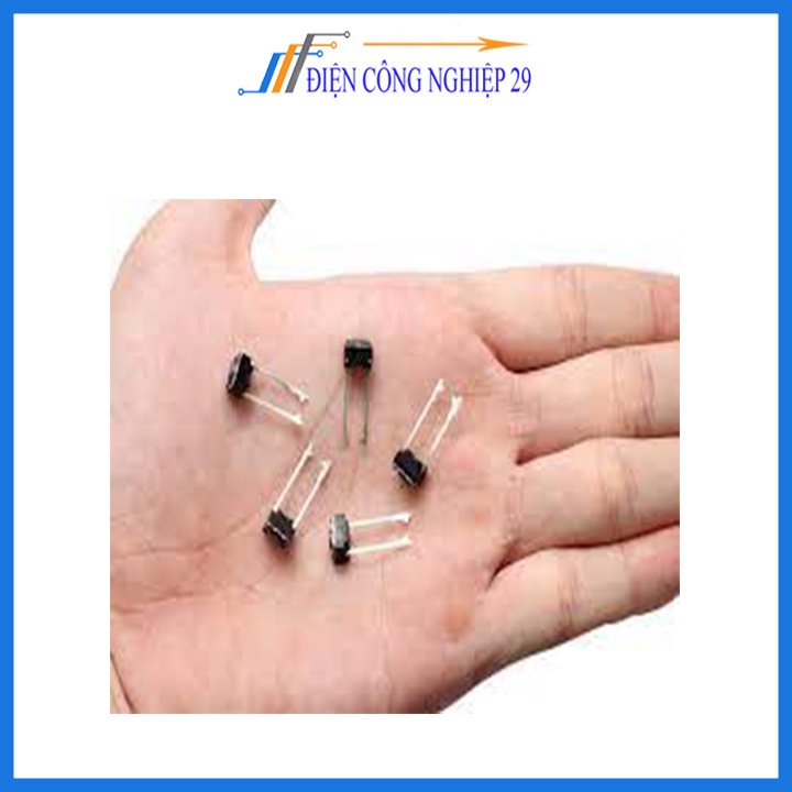 Nút Nhấn 2 Chân Vuông Đen 6x6x5mm - 1 Chiếc