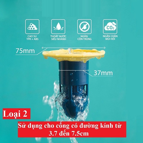 Nút Chặn Mùi Hôi Cống Bằng Silicon, Ngăn Vi Khuẩn, Chống Côn Trùng Xâm Nhập, Ngăn Mùi Hôi Nhà Vệ Sinh, Bồn Rửa Chén