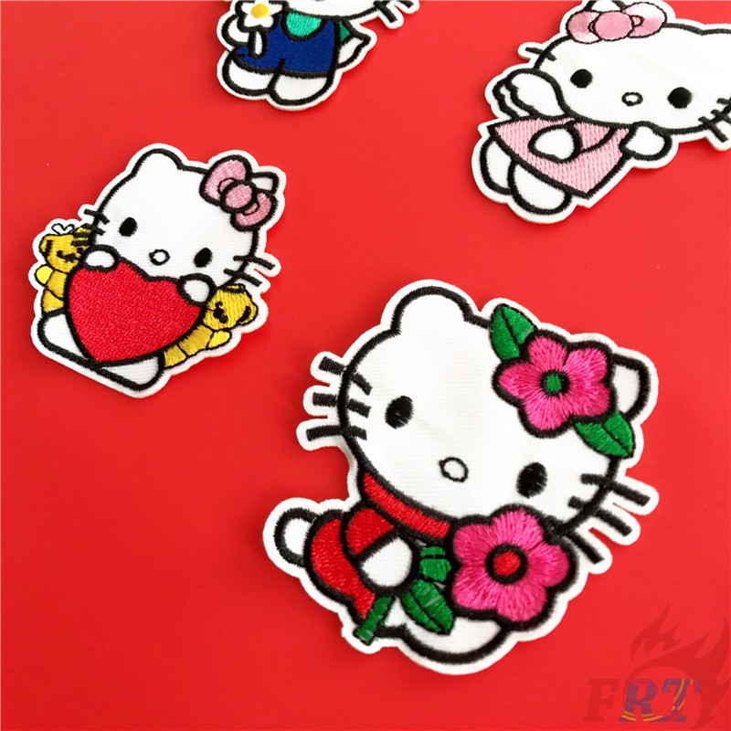 Miếng vá quần áo dạng ủi/ may DIY kiểu dáng Hello Kitty Sanrio S-1