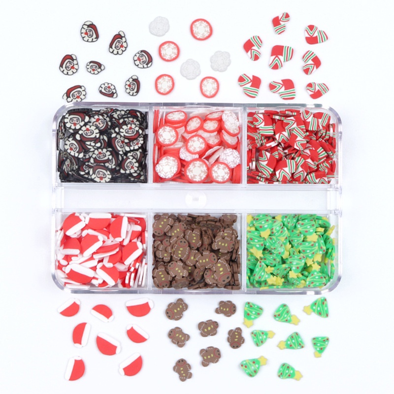 Set 200 Phụ Kiện Trang Trí Móng Tay 3D Chủ Đề Giáng Sinh