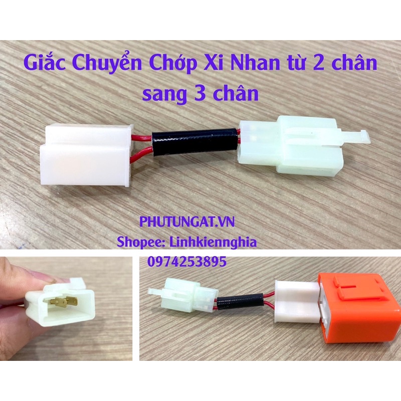 Giắc Chuyển Chớp Xi Nhan từ 2 chân qua 3 chân cho các dòng xe Winner X Vario Airblade Winner