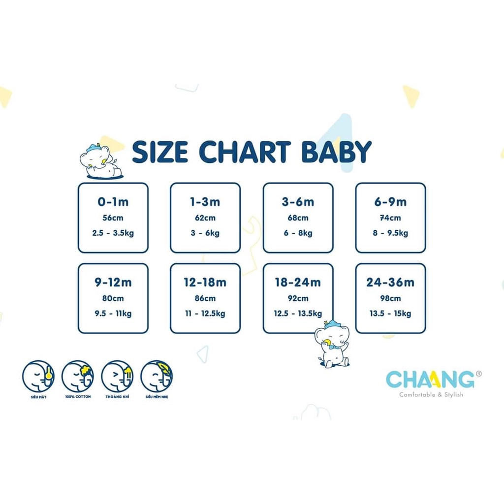 [ CHAANG ] Bộ quần áo cộc tay cho bé hãng Chaang