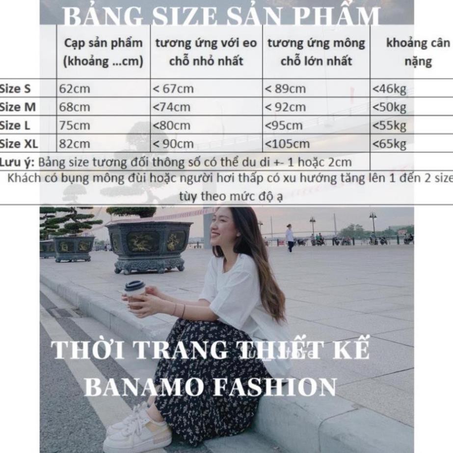 Chân váy A ngắn cạp cao tôn dáng kiểu skirt xoắn eo chất tuyết mưa cực đẹp mặc lên siêu xinh thời trang BANAMO 6310 | BigBuy360 - bigbuy360.vn