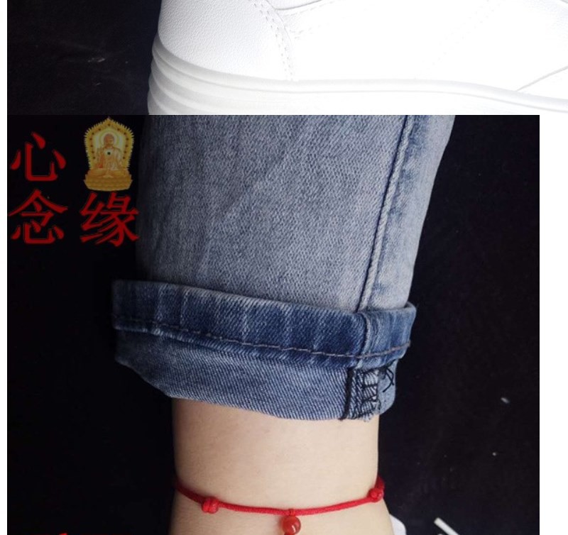 ☾❄☬☽Year of birth black dog teeth red and black rope anklet couple's evil-proof anti-villain transfer Taisui men's and w