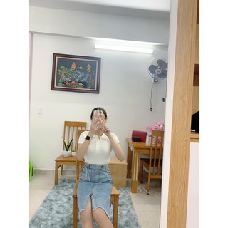 Áo kiểu A2 ( có kèm ảnh thật shop chụp)