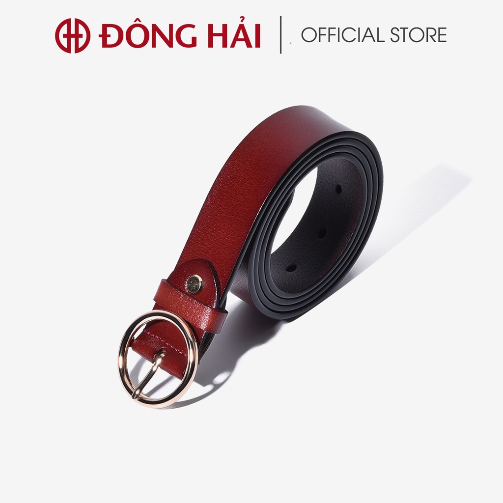 "TẶNG NGAY 30K khi theo dõi gian hàng "Dây nịt nữ Đông Hải da bò cao cấp khóa tròn thanh lịch - MT11