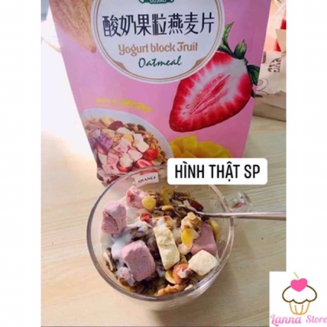 Sét 2 túi ngũ cốc (500gr/túi) mix hoa quả, sữa chua