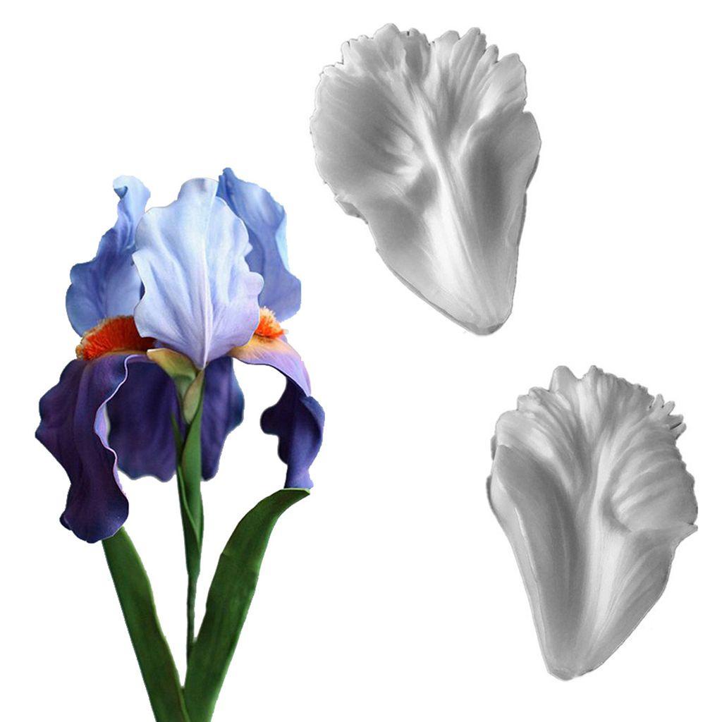 1 Cặp Khuôn Silicon Mềm Cấp Thực Phẩm Hình Cánh Hoa Tulip Làm Socola Thủ Công DIY