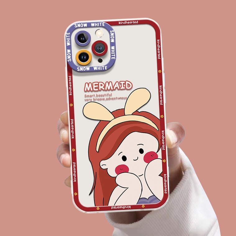 Ốp Điện Thoại Silicon TPU Mềm Trong Suốt In Họa Tiết Dễ Thương Cho IPhone 14 13 12 11 Pro XS Max X XR 8 7 6 6S Plus