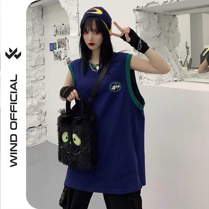 Áo thun ba lỗ WIND unisex form rộng sát nách cotton 466 thời trang nam nữ oversize | BigBuy360 - bigbuy360.vn