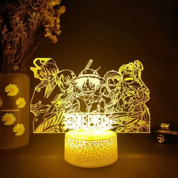 Đèn Ngủ LED Để Bàn Hình Nhân Vật Luffy Zoro Trong Phim Hoạt Hình One Piece Kèm Điều Khiển Từ Xa