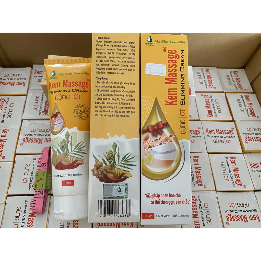 (Chính hãng ) Kem tan mỡ gừng ớt Ngân Bình, kem massage tan mỡ gừng ớt, Kem tan mỡ Ngân Bình