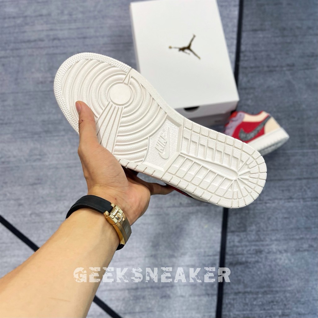 [GeekSneaker] Giày Thể Thao | Sneaker Cổ Thấp - Jordan 1 Low  - Đậu Đỏ