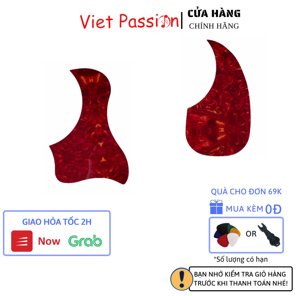 Miếng dán Hình chim đỏ chống trầy xước cho đàn guitar acoustic, classic vietpassion