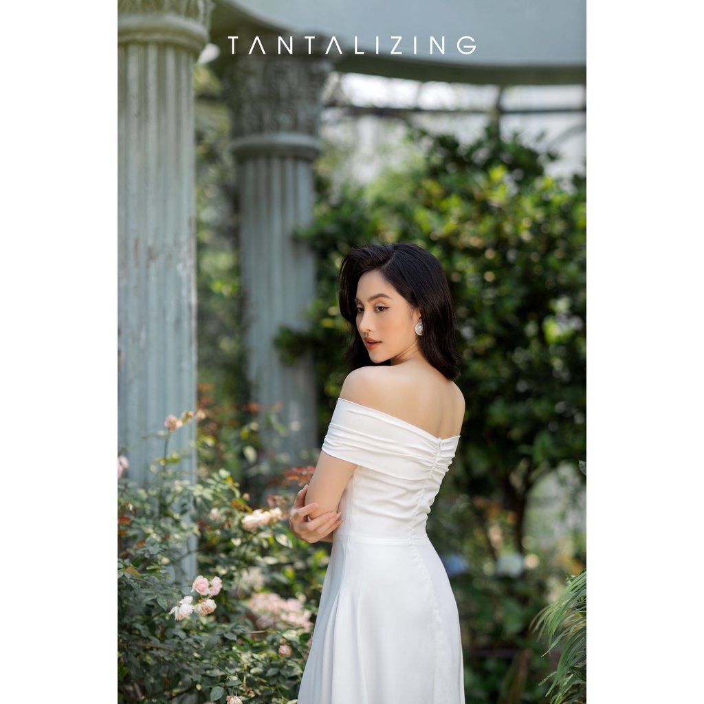 Váy đi tiệc Camellia Dress trắng tinh khôi | Tantalizing Design