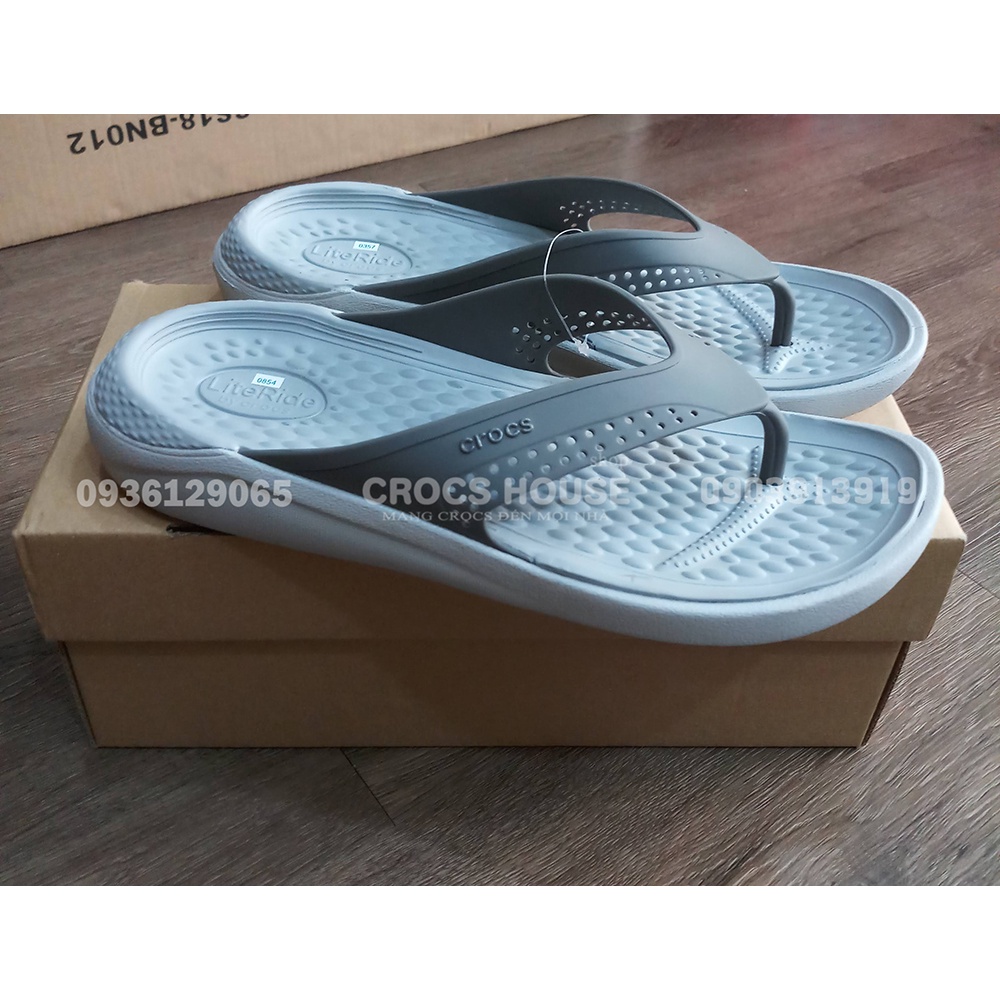 (Chính hãng) Dép kẹp crocs literide nam nữ chính hãng, dép xỏ ngón crocs literide đế 3 lớp siêu êm - Crocs house