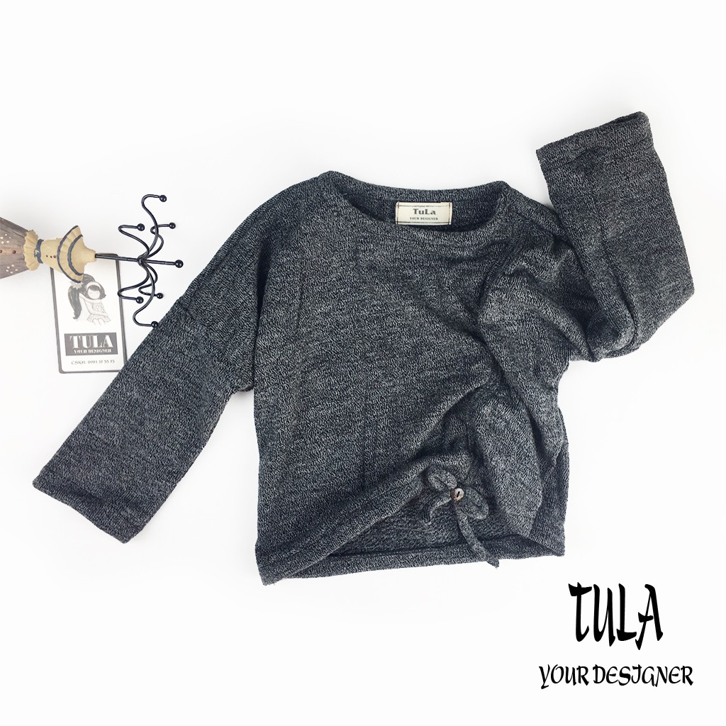 Bộ quần áo thu đông thiết kế cho bé gái vải len Hàn Quốc cao cấp