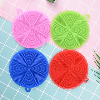Miếng Rửa Chén Hình Tròn Bằng Silicon
