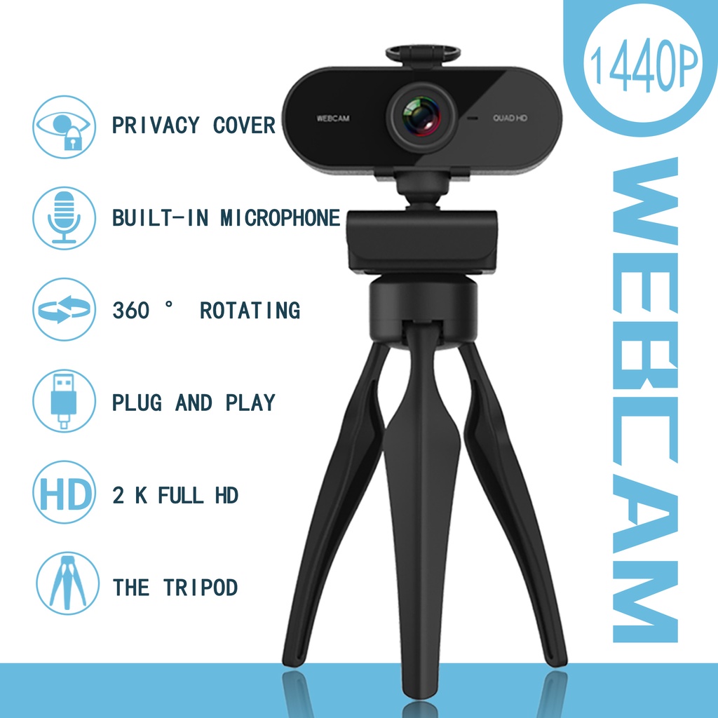 Webcam 2k Hd Tích Hợp Micro Tự Động Lấy Nét Cho Laptop Pc Tv | BigBuy360 - bigbuy360.vn