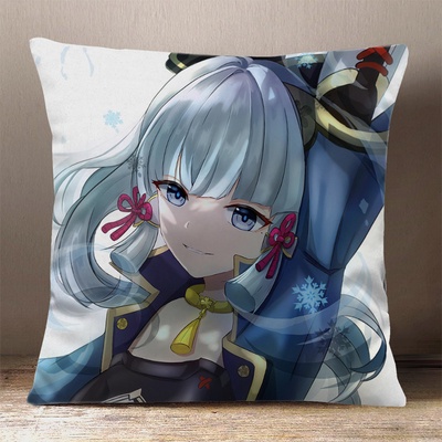 (nhiều mẫu) Gối IN HÌNH Ayaka Genshin Impact game chibi gồm cả vỏ và ruột êm ái chất đẹp