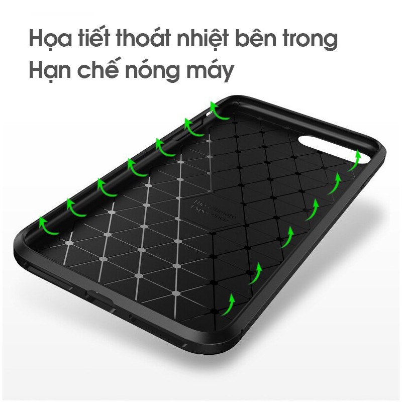 Ốp lưng iPhone 7/ 8/ SE 2020 hoặc iPhone 7 Plus/ 8 Plus - Chính hãng IPAKY - Mặt lưng CARBON chống bám vân tay