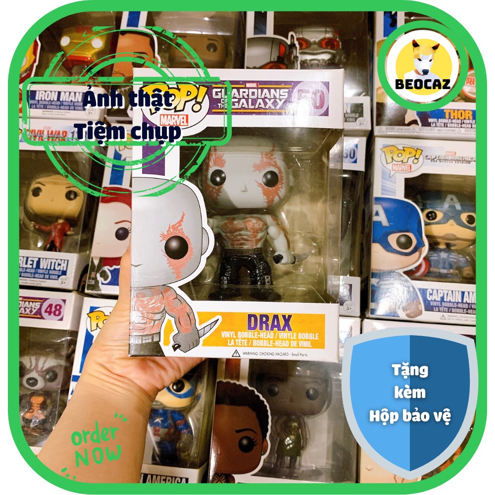 Tổng hợp mô hình Funko Pop Marvel siêu anh hùng Captain Gamora Groot Thor Dr Strange Hela - Chính hãng Tặng Hộp Bảo Vệ