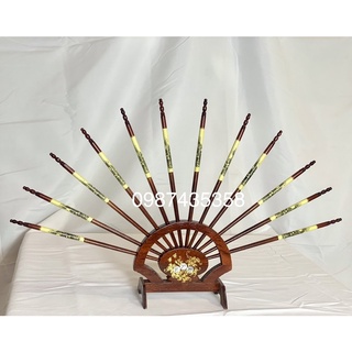 Bộ 6 đũa thờ rồng kệ gỗ (phụ kiện đồ thờ)