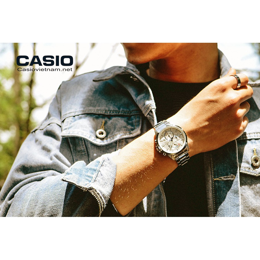 Đồng hồ Nam Casio Edifice EFV-530D-7AV- Dây Đeo Kim Loại- Mặt Kính Khoáng