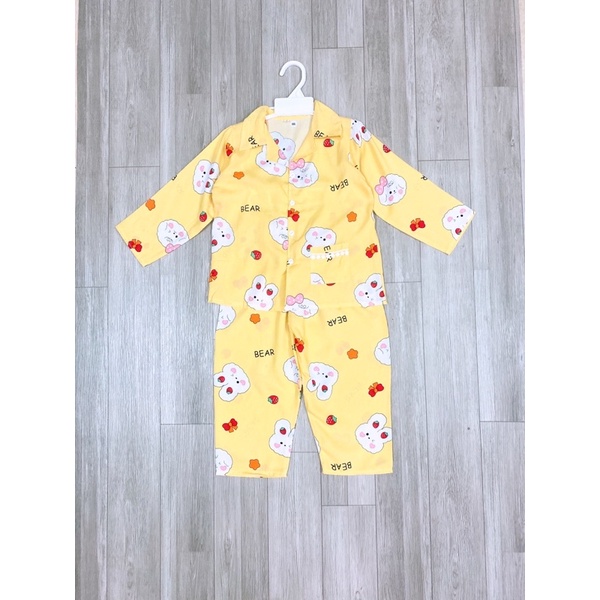 PIJAMA TAY DÀI QUẦN DÀI BÉ GÁI 9-35kg