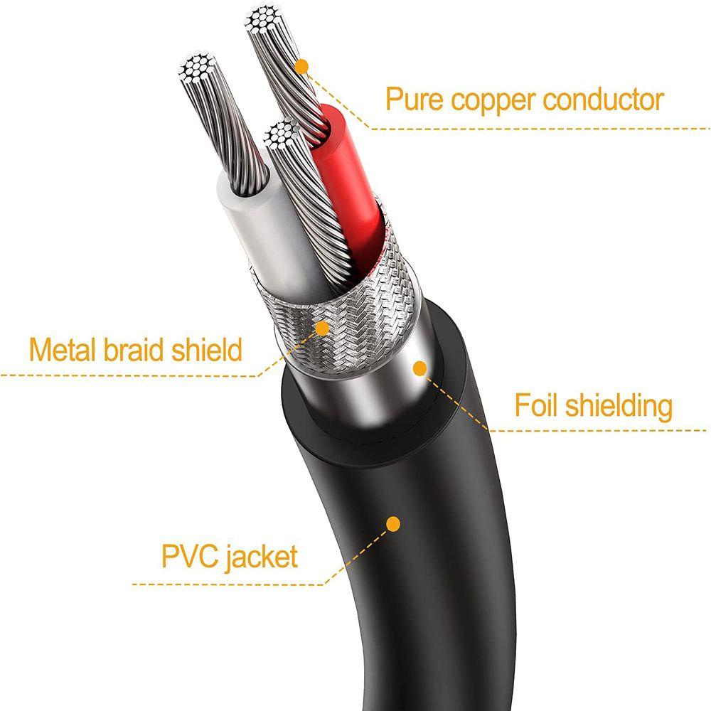 MAYSHOW Dây Cáp Chia Cổng XLR 50cm 3Pin Male Sang Dual Female