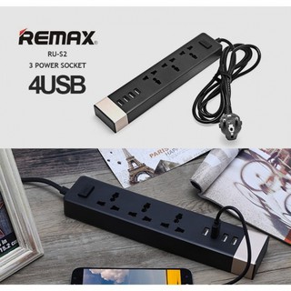 Ổ điện remax ru-s2 kiêm 4 cổng usb sạc smartphone các loại