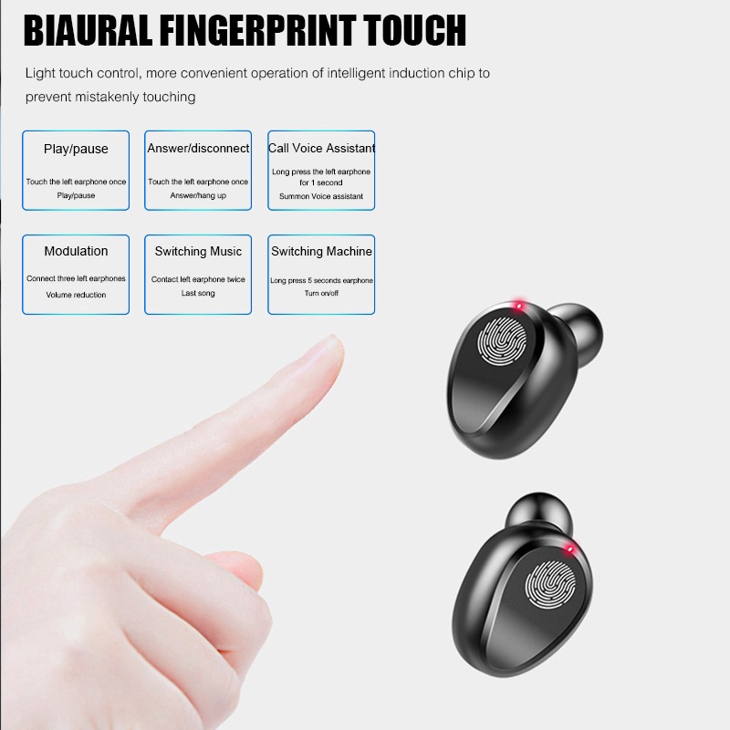 Tai nghe bluetooth AMOI F9 TWS 5.0 bản Quốc tế không dây cảm ứng tiện lợi nhỏ gọn | F9