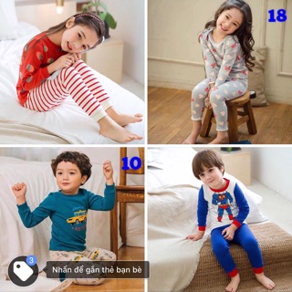 Bộ cotton xuất Hàn mẫu mới siêu đẹp cho bé yêu