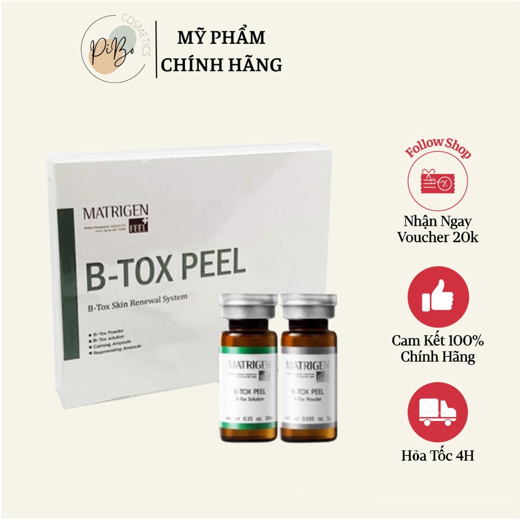 Tinh Chất B-Tox Peel Thay Da Sinh Học Vi Tảo Matrigen 2 Màu - Lẻ 1 cặp