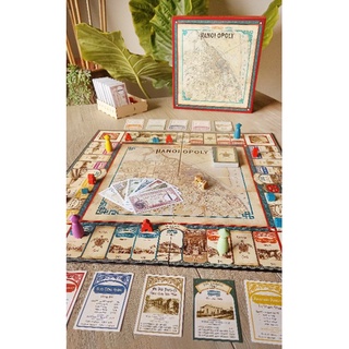 VINTAGE HANOIOPOLY board game / CỜ TỶ PHÚ HÀ NỘI XƯA có bảng, Hanoi Monopoly, Christmas gift, Birthday, Đồ chơi giáo dục